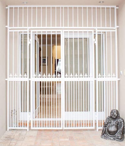 Magnador Steel swing entrance made to exact opening measurements closed